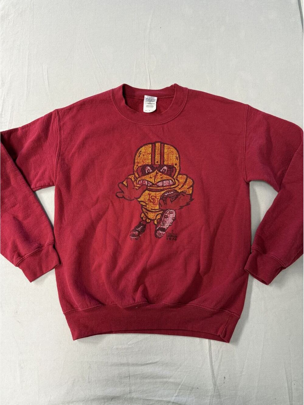 Iowa State Cyclones Crewneck Merch Cy the Cardinal 1974 - S
